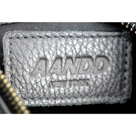 AANDD Adam & Davidson BLACK GENUINE LEATHER X-BODY SHOULDER BAG HANDBAG PURSE - Picture 10 of 16